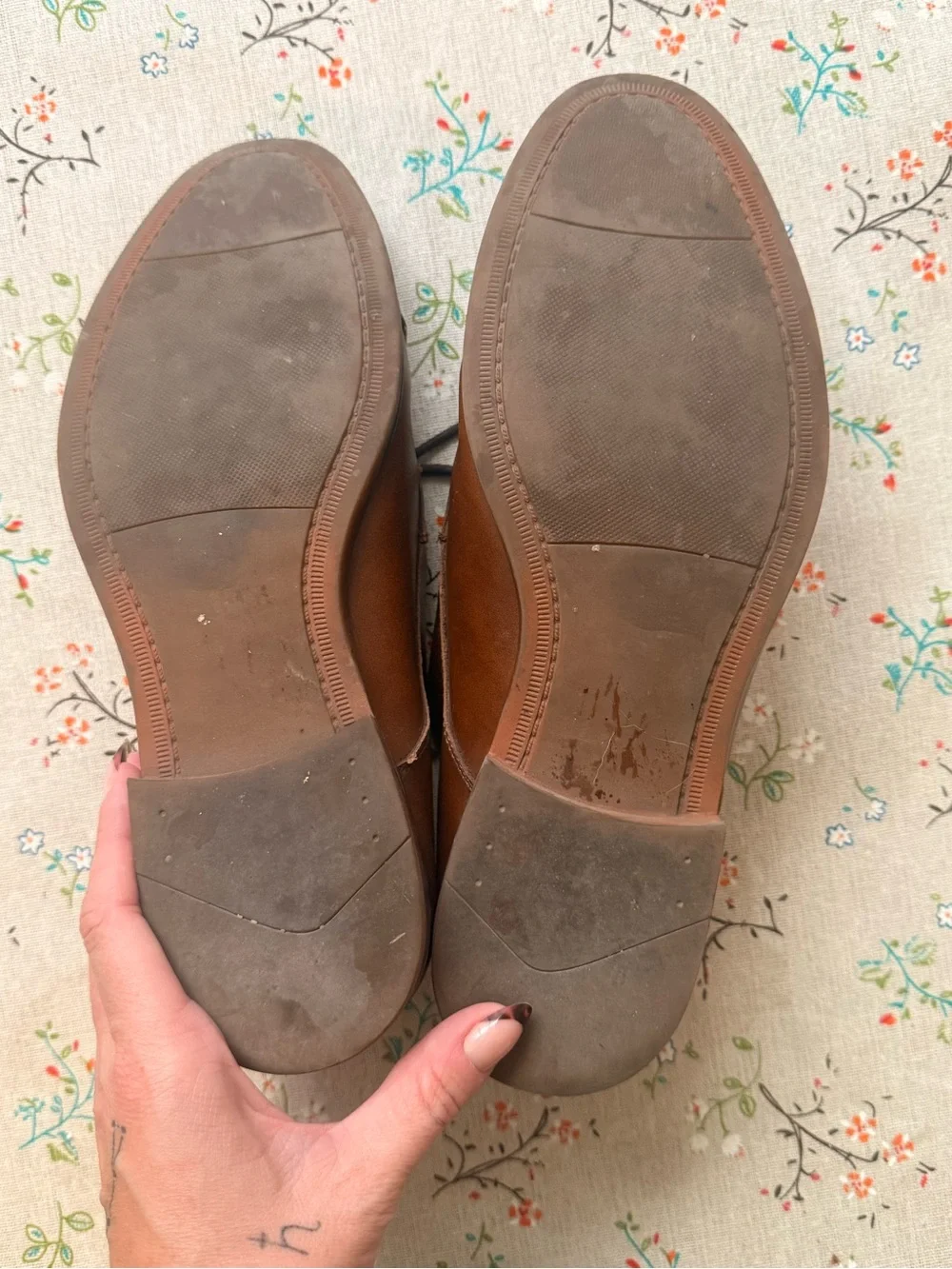 Apt. 9 Men's Tan Leather Lace-Up Derby Shoes